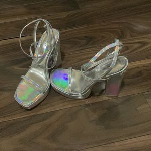 Iridescent Mark Fisher Platform Heels